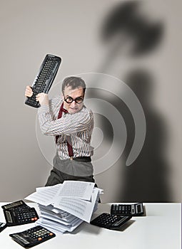 Mad accountant photo